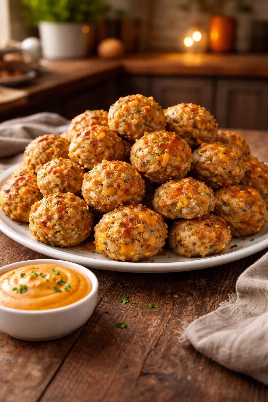 CHEDDAR BAY SAUSAGE BALLS