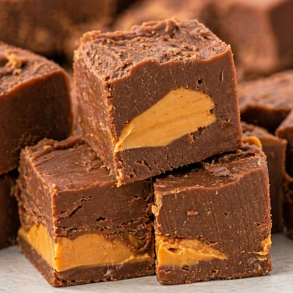 Delicious Chocolate Peanut Butter Fudge with a creamy texture and rich flavor