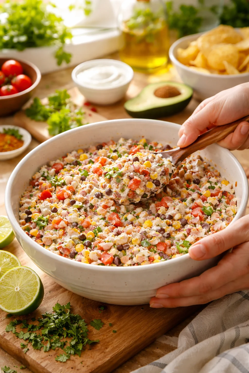 Creamy Cowboy Caviar dip