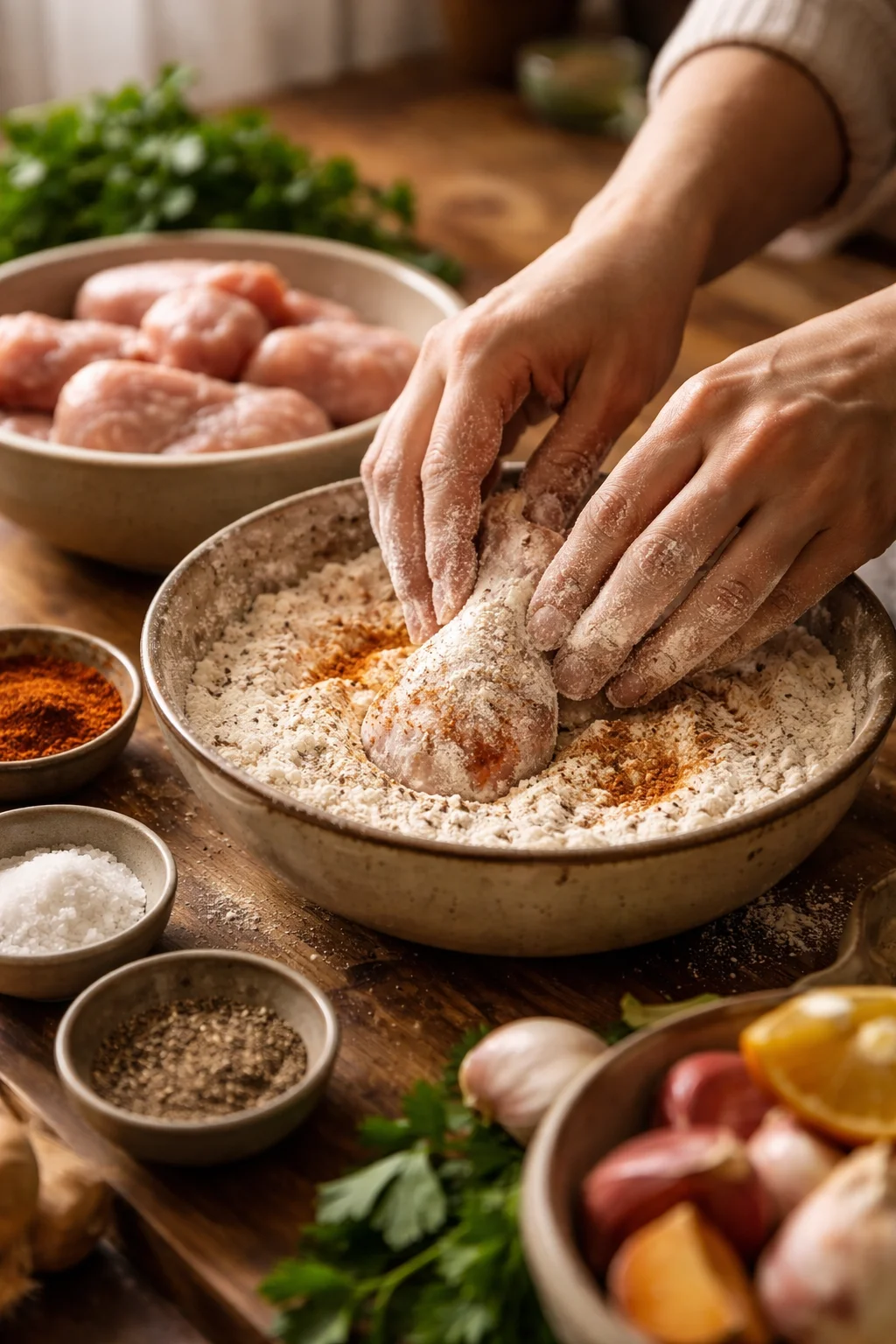 CRISPY POPCORN CHICKEN