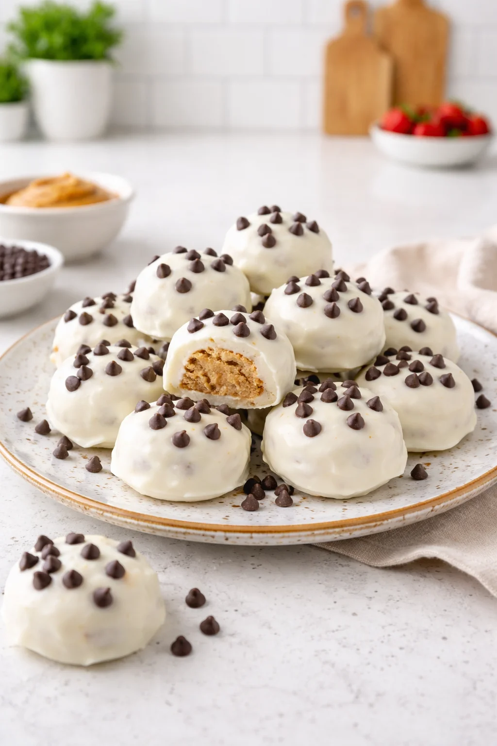 Frozen Greek Yogurt Peanut Butter Bites