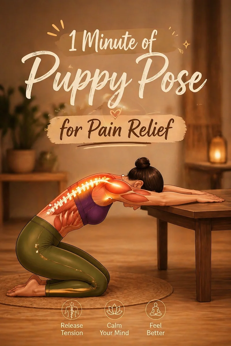 How 1 Minute Of Puppy Pose Can Help Reduce Upper Back Pain