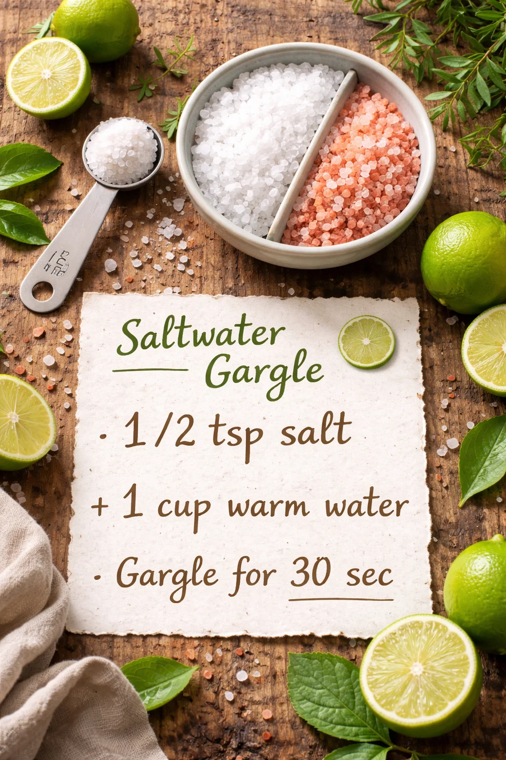 How Key Lime and Sea Salt Gargle Can Alleviate Sore Throat