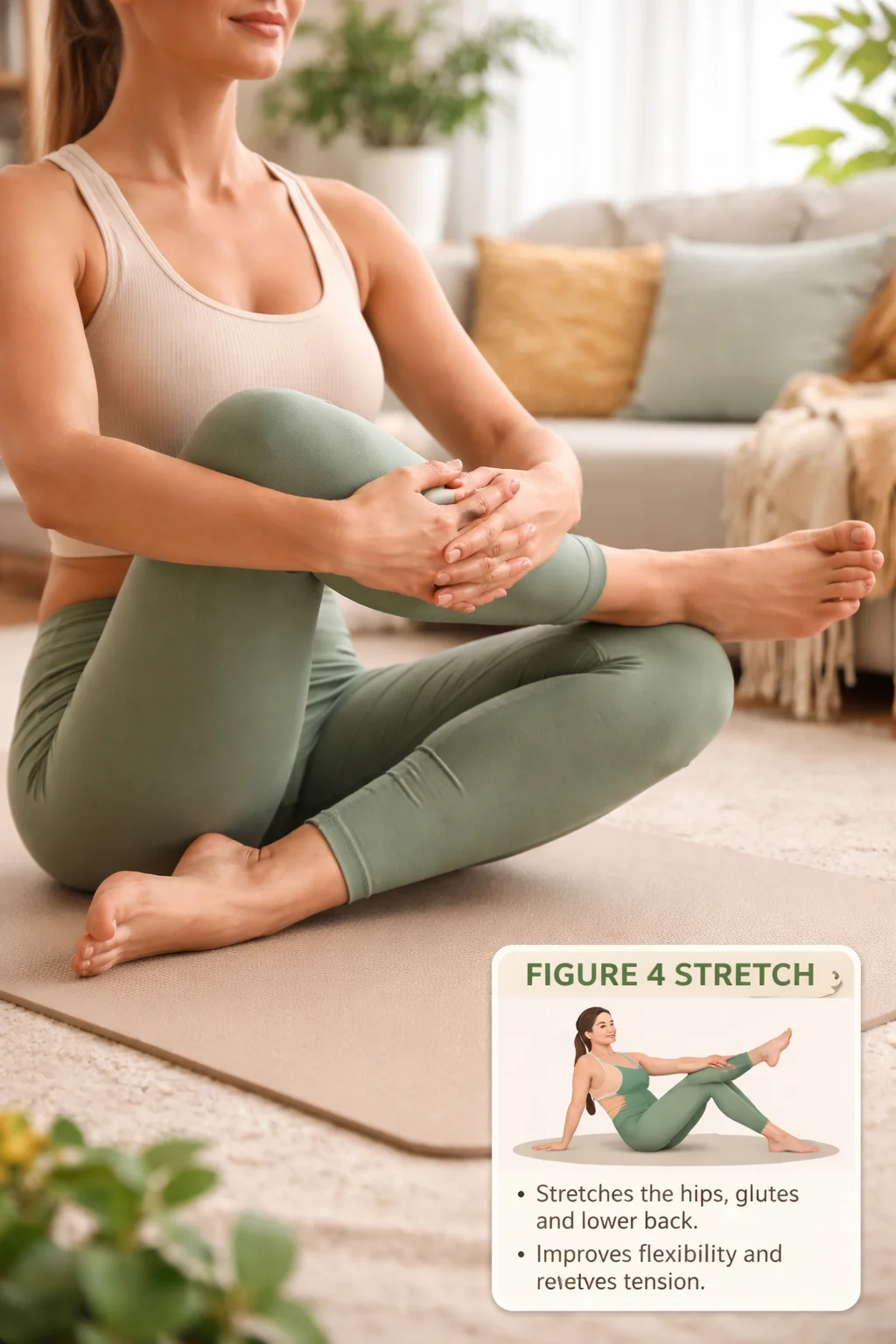 How the Figure 4 Stretch Relieves Back Pain and More
