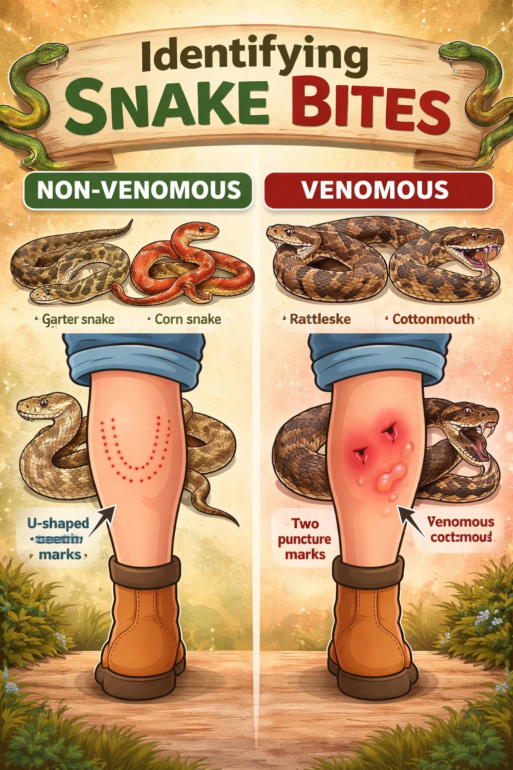 Identifying Snake Bites: Venomous vs. Non-Venomous