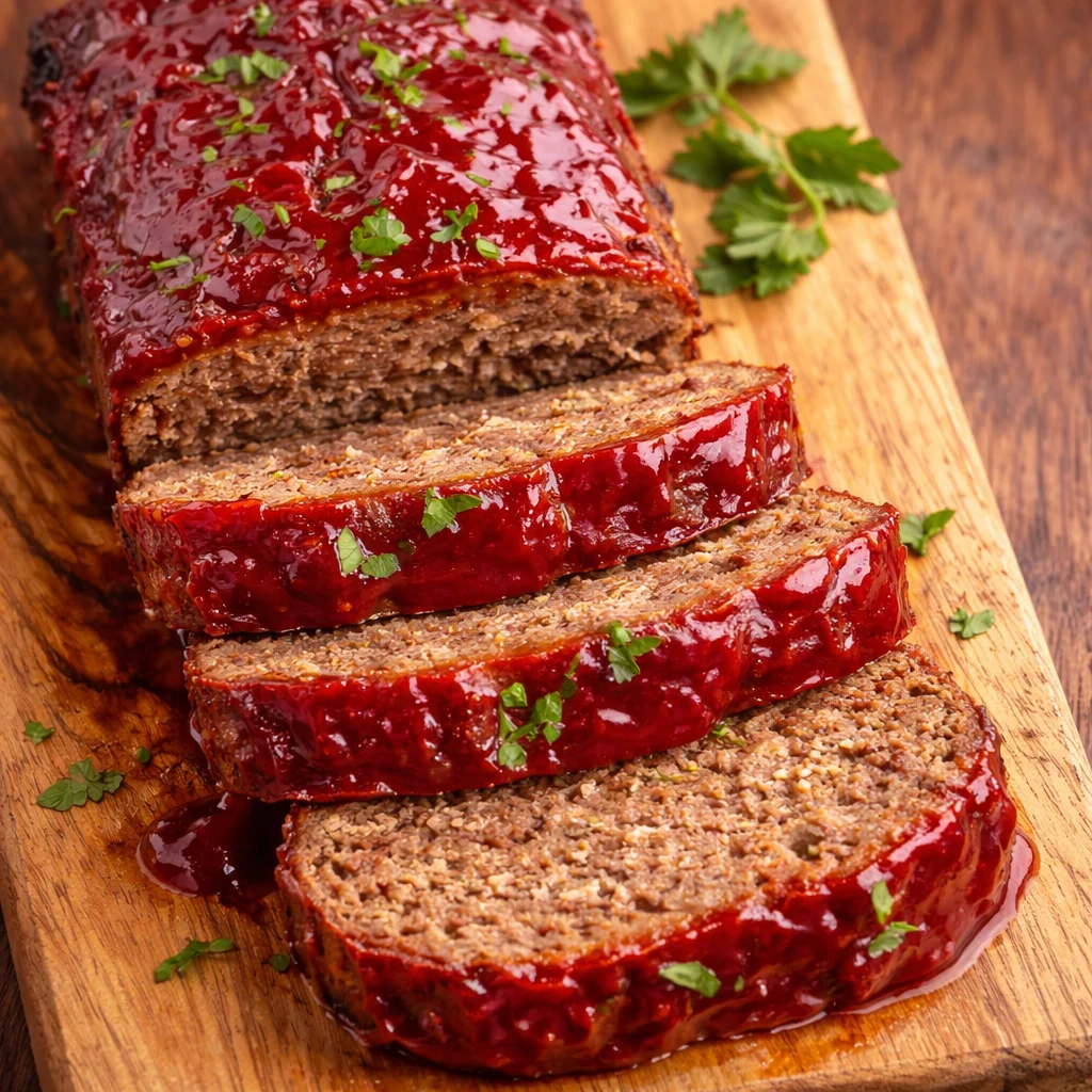 Lipton Onion Soup Meatloaf with ingredients including ground beef and soup mix
