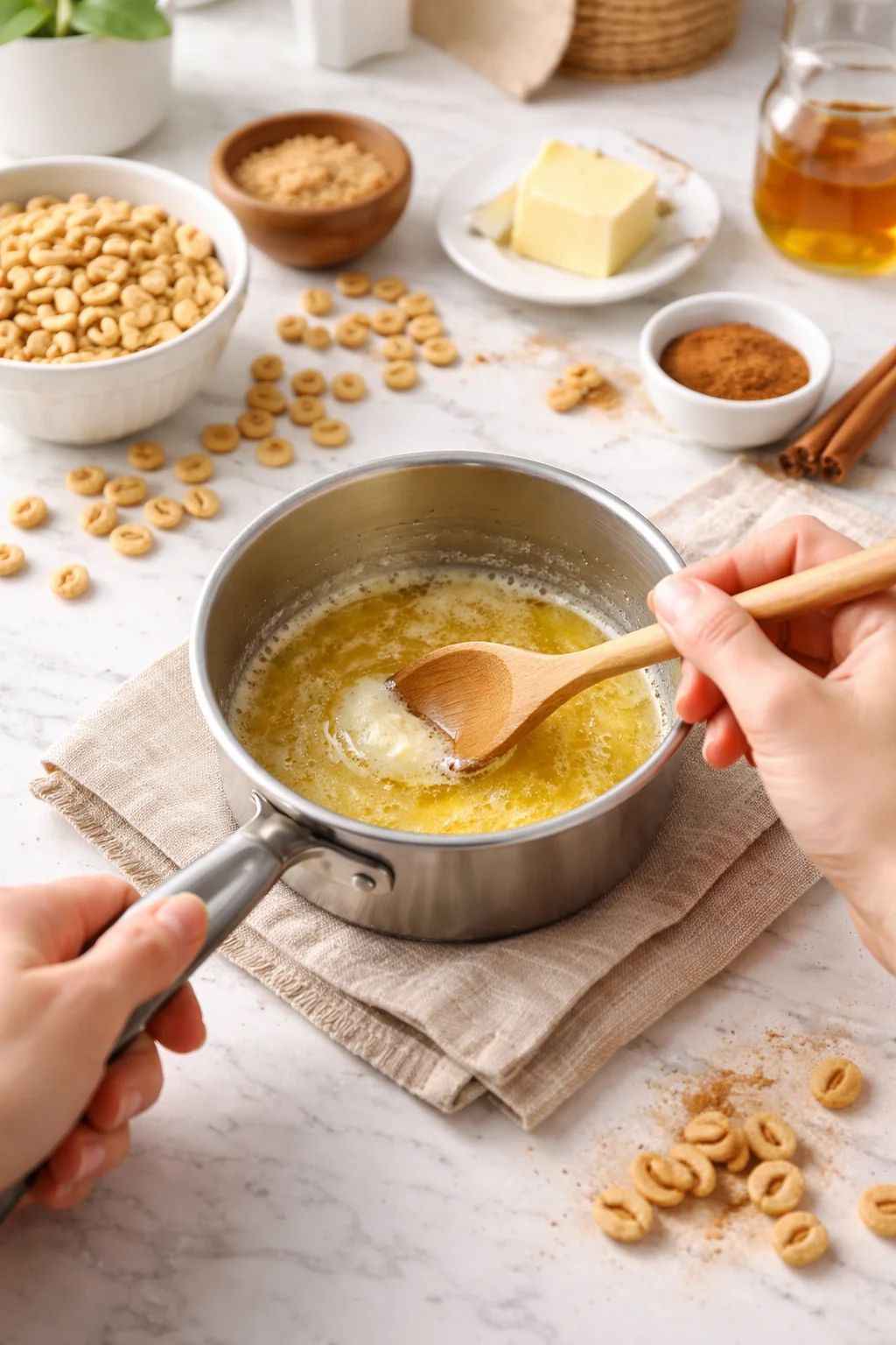 MINI DONUT HOT BUTTERED CHEERIOS