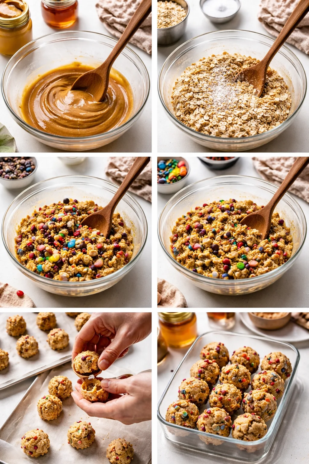 NO-BAKE MONSTER COOKIES