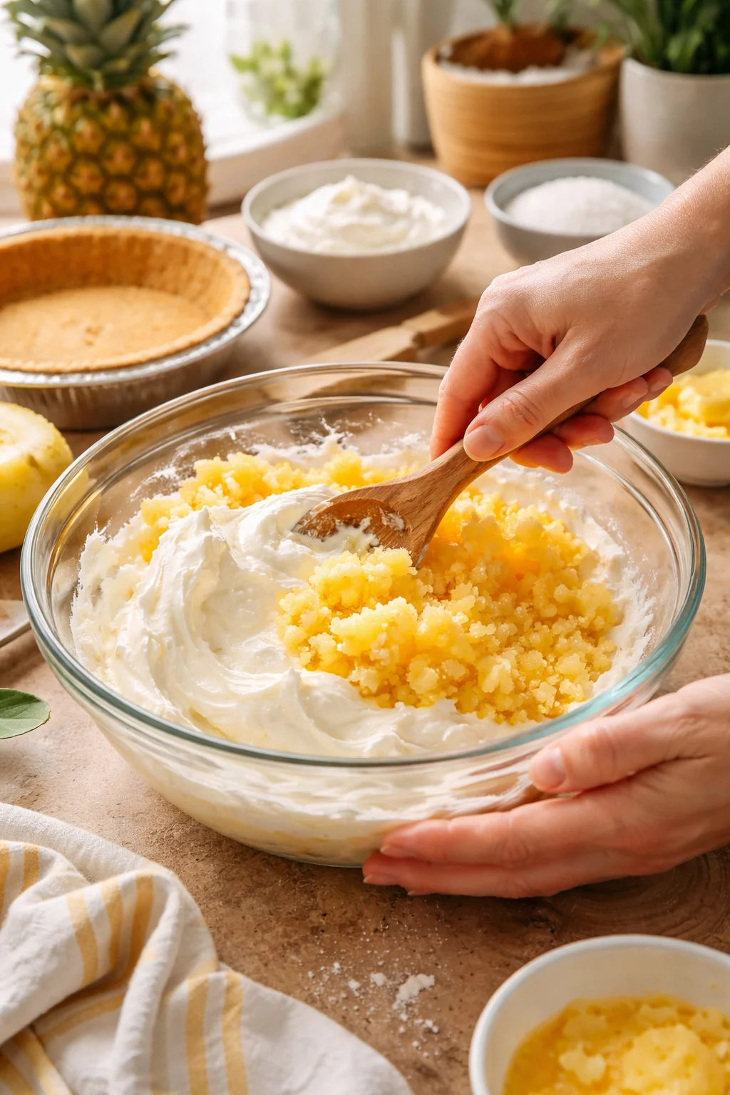 NO BAKE PINEAPPLE PIE