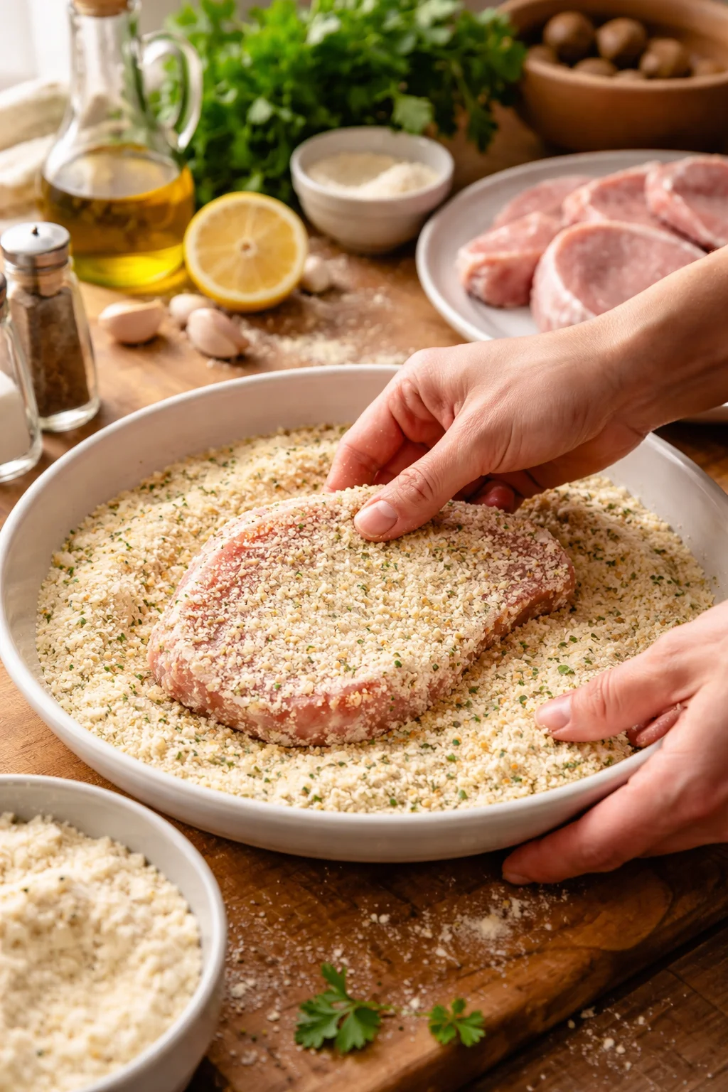 PARMESAN CRUSTED PORK CHOPS