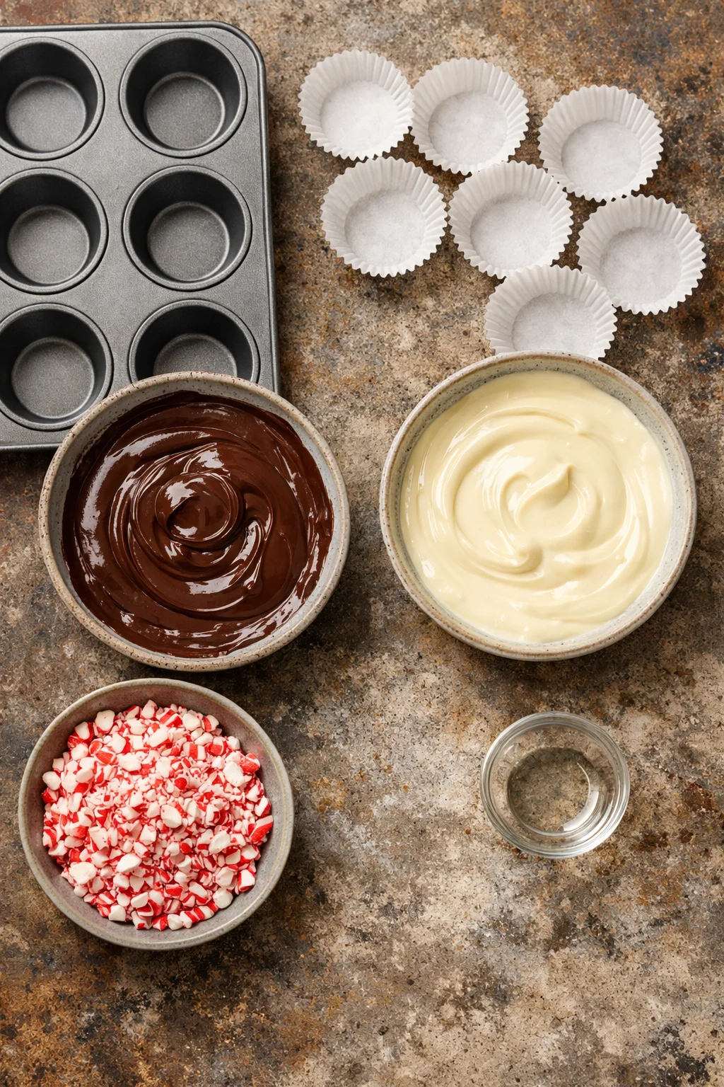 Peppermint Bark Cups