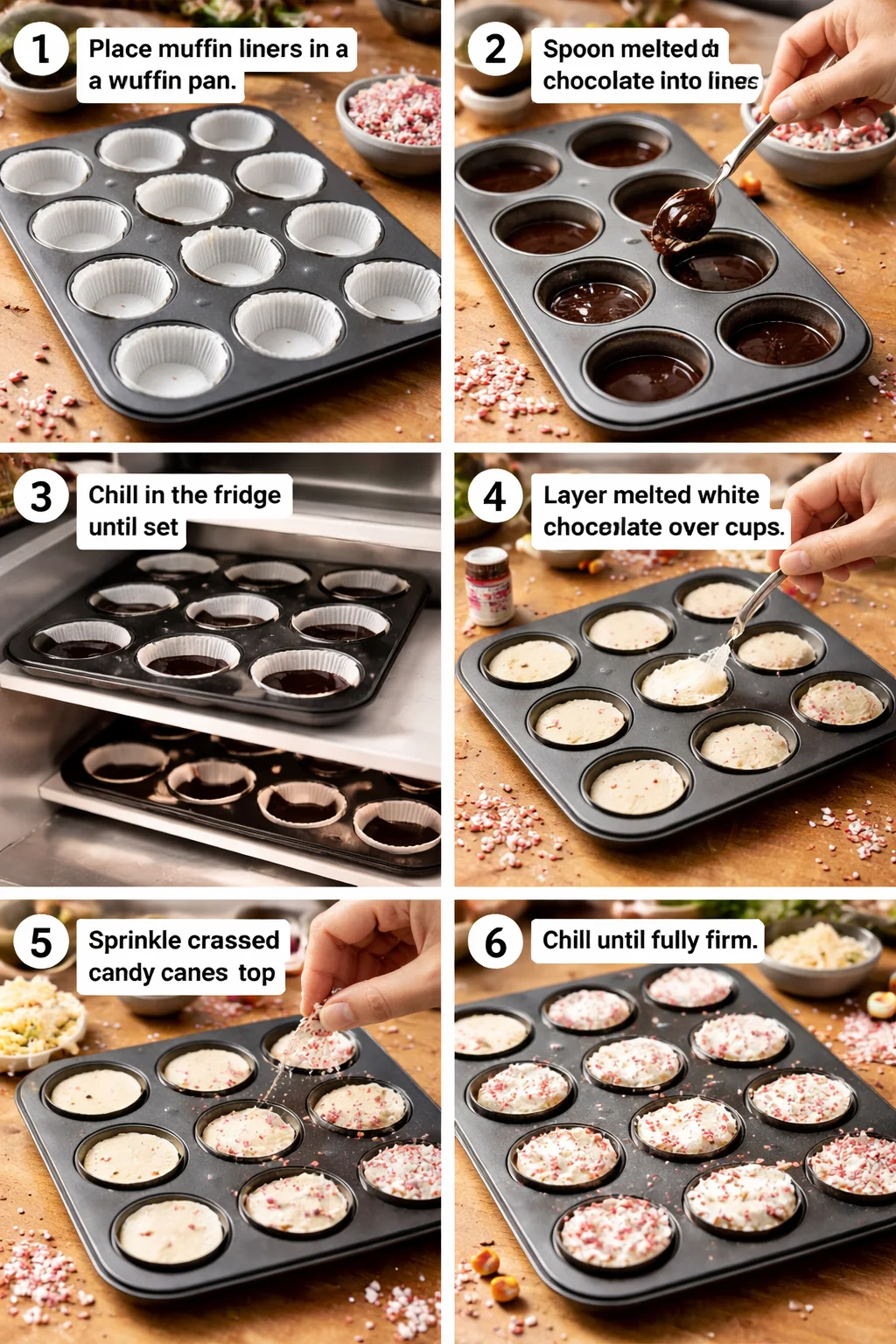 Peppermint Bark Cups