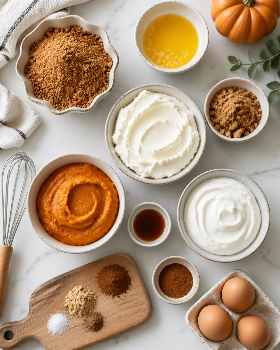 Pumpkin Cheesecake with Gingersnap Crust