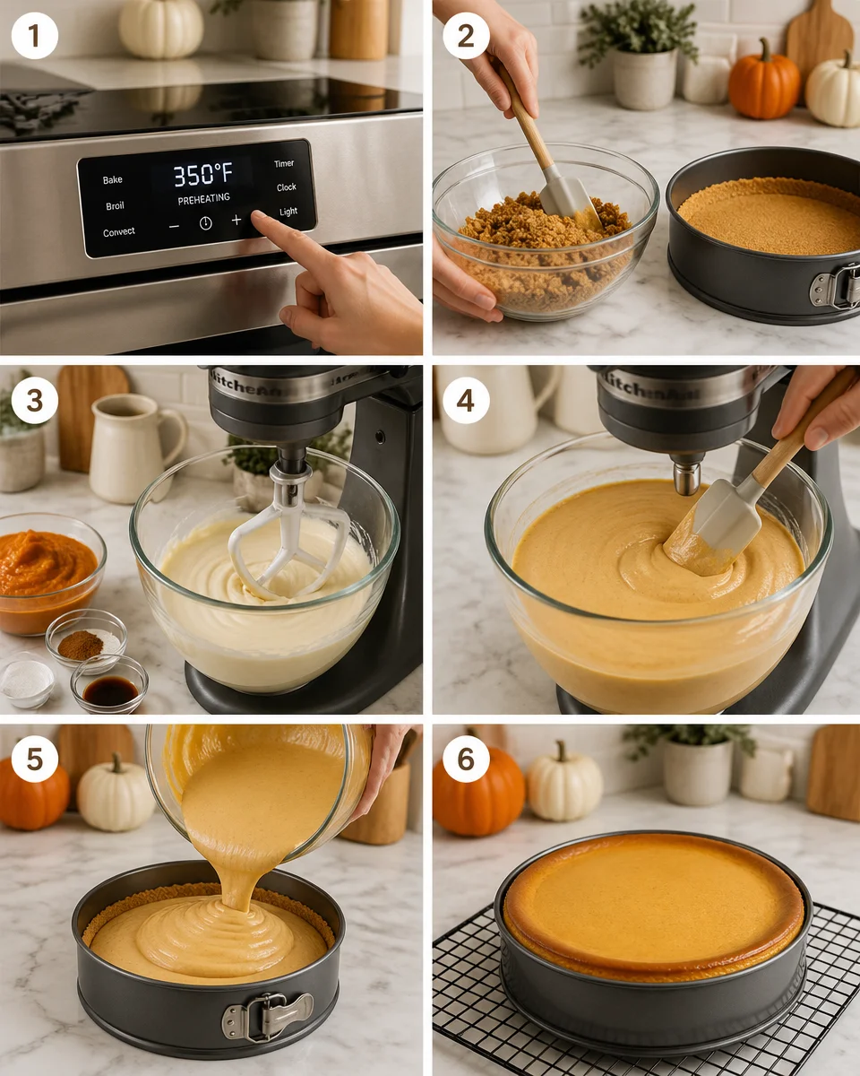 Pumpkin Cheesecake with Gingersnap Crust