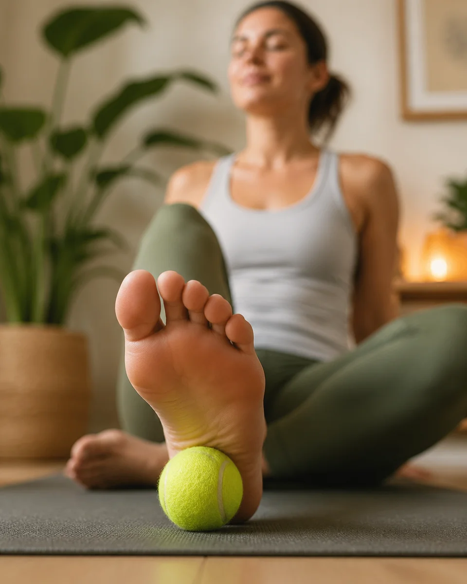Rolling A Tennis Ball Under Your Foot Can Ease More Than Your Foot
