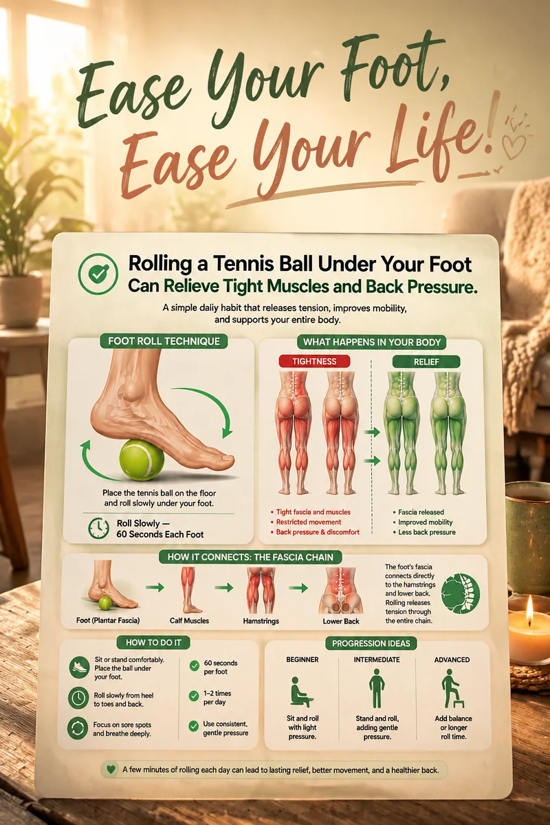 Rolling A Tennis Ball Under Your Foot Can Ease More Than Your Foot