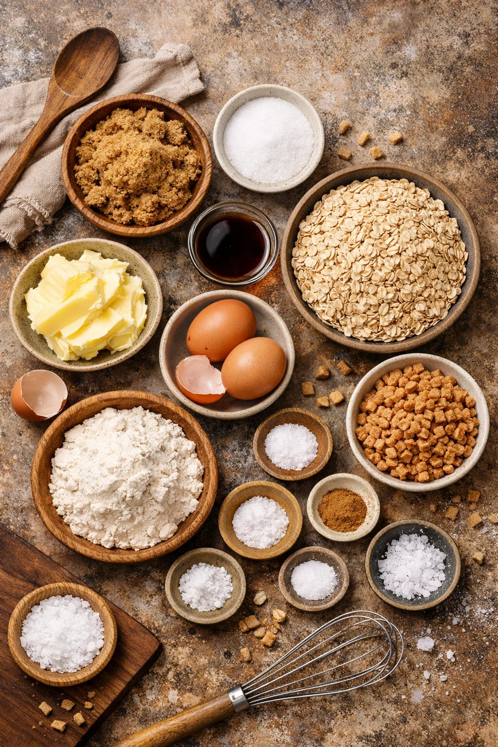 Salted Toffee Oatmeal Cookies