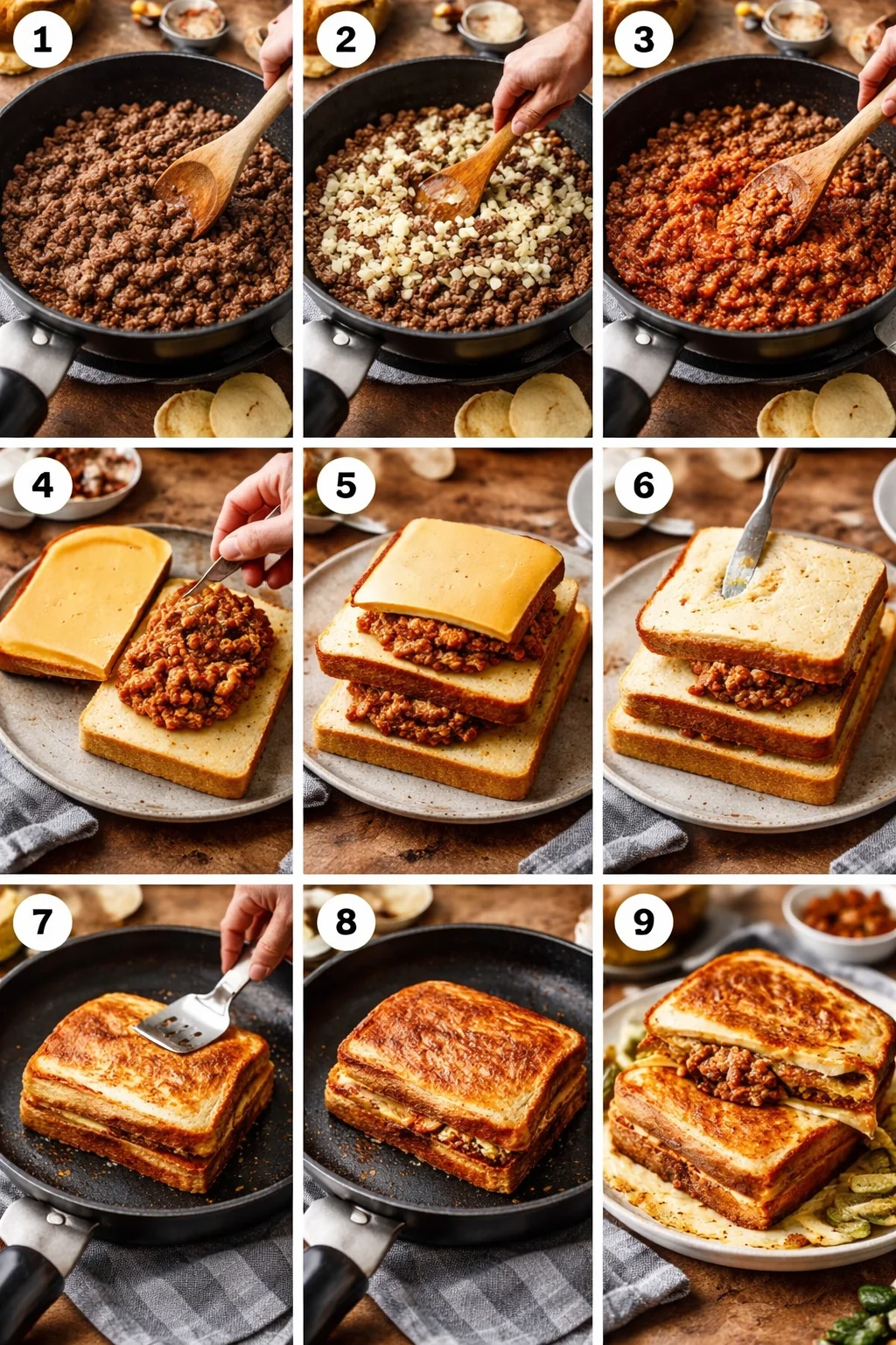 Sloppy Joe Grilled Cheese