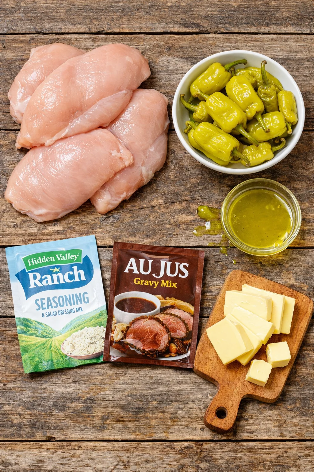 SLOW COOKER MISSISSIPPI CHICKEN