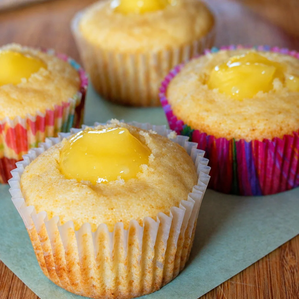 Strawberry Lemon Heaven Cupcakes topped with strawberry buttercream and fresh strawberries.