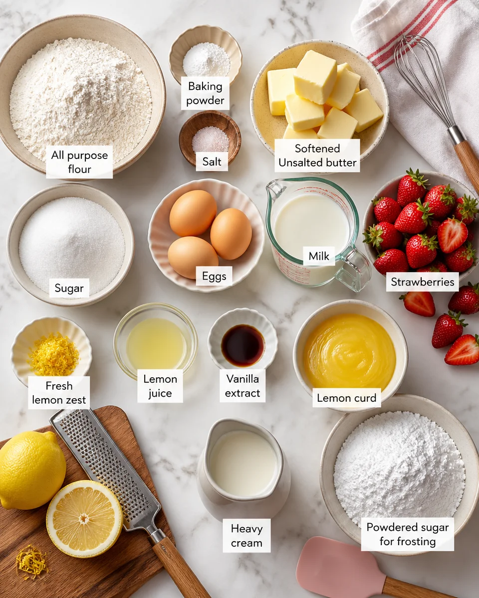 Strawberry Lemon Heaven Cupcakes