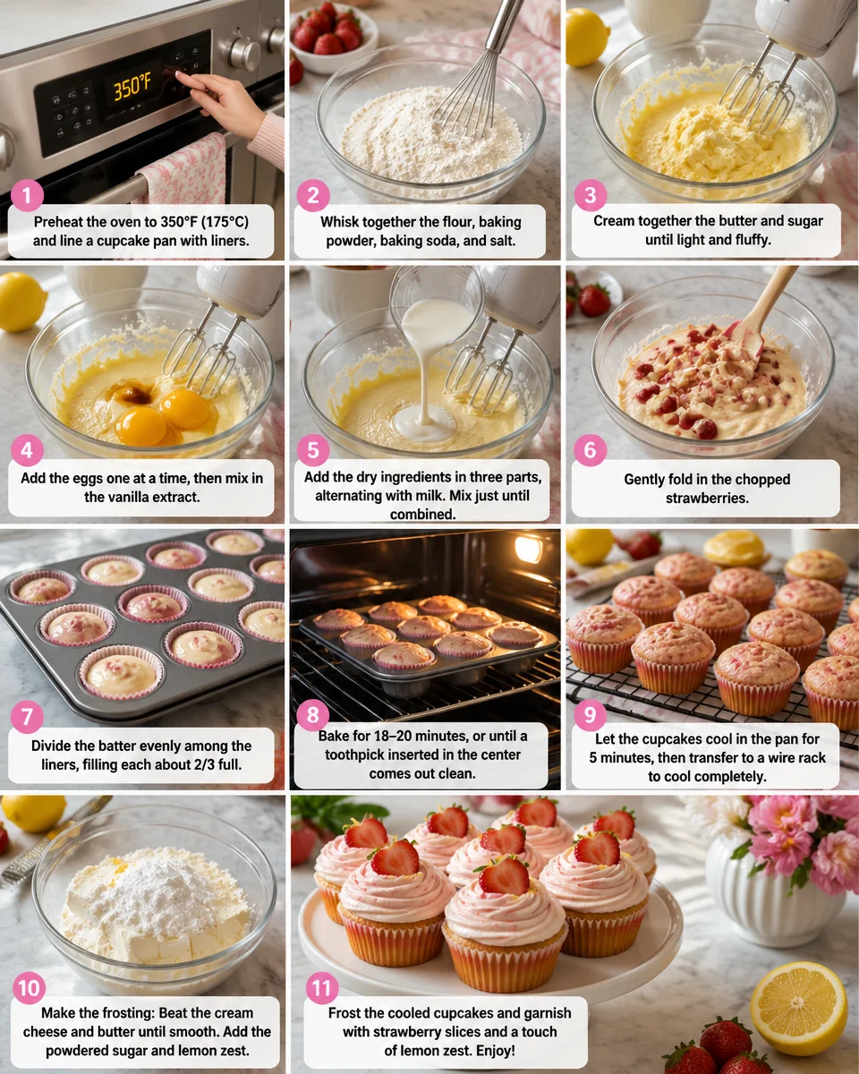 Strawberry Lemon Heaven Cupcakes