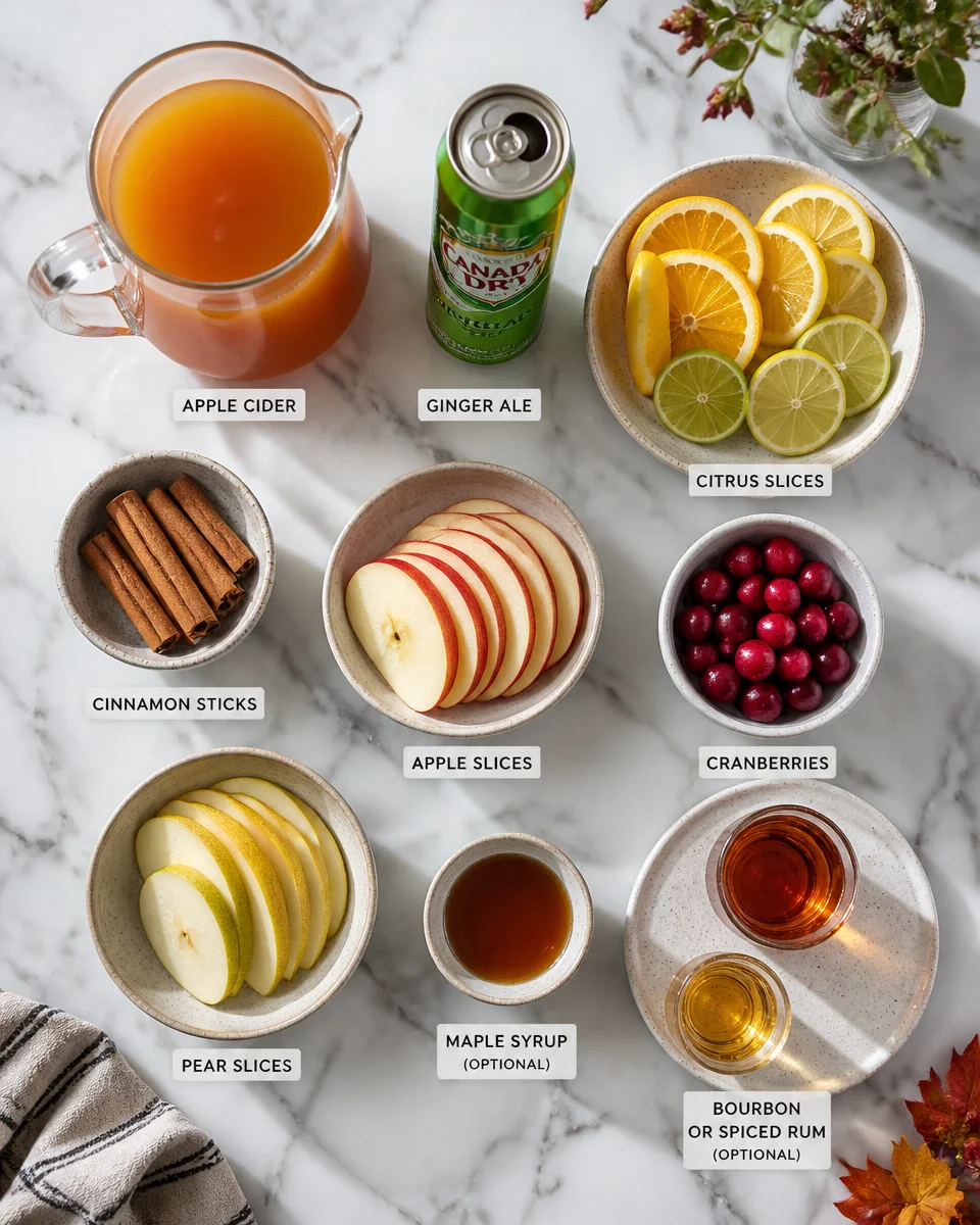 Apple Cider Harvest Punch with Ginger Ale