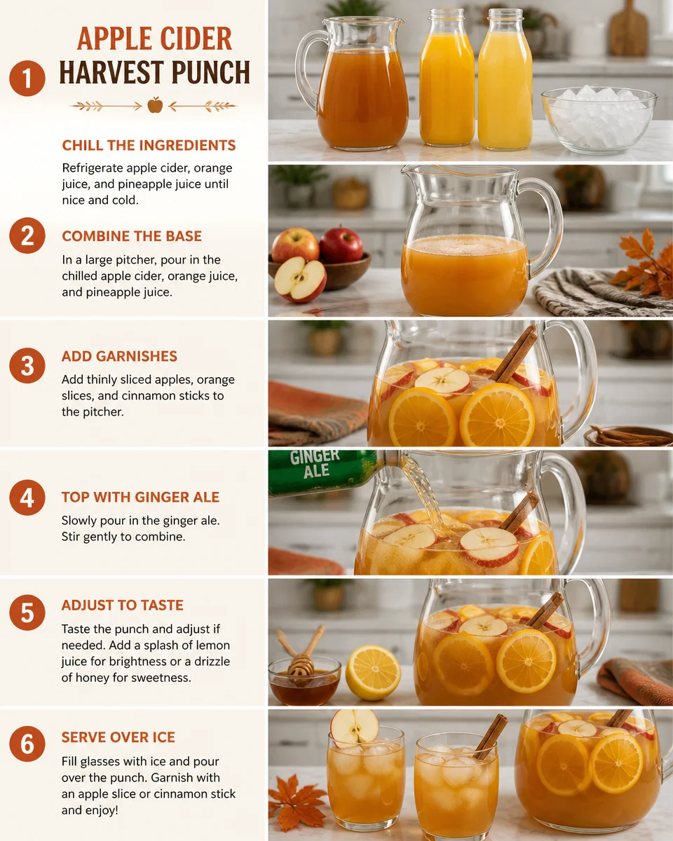 Apple Cider Harvest Punch with Ginger Ale