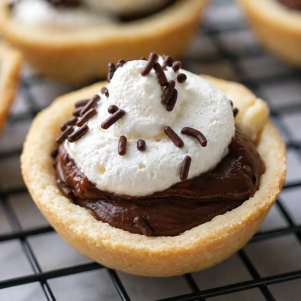 Delicious Baby Chocolate Impossible Pies served with a scoop of ice cream.