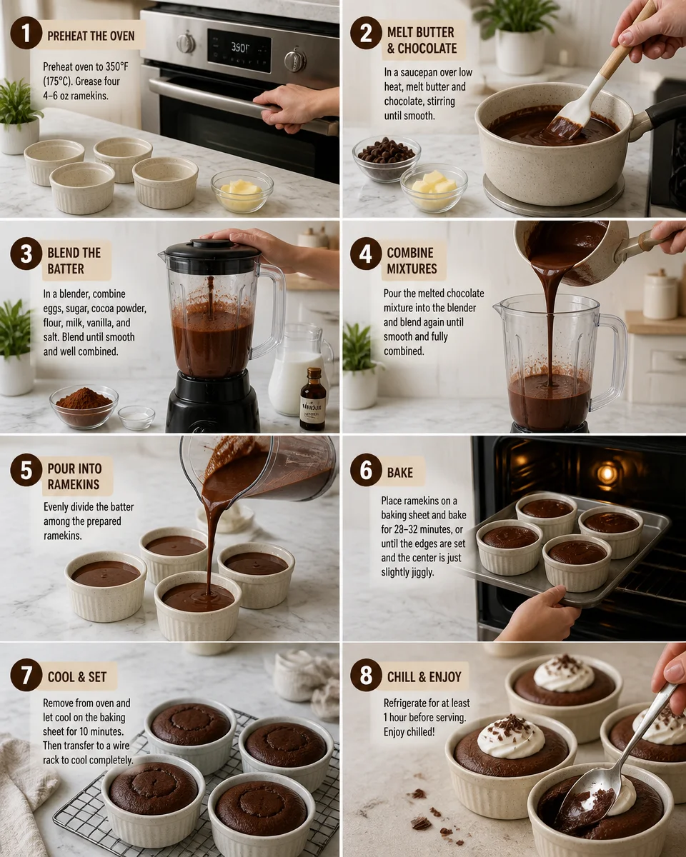 Baby Chocolate Impossible Pies