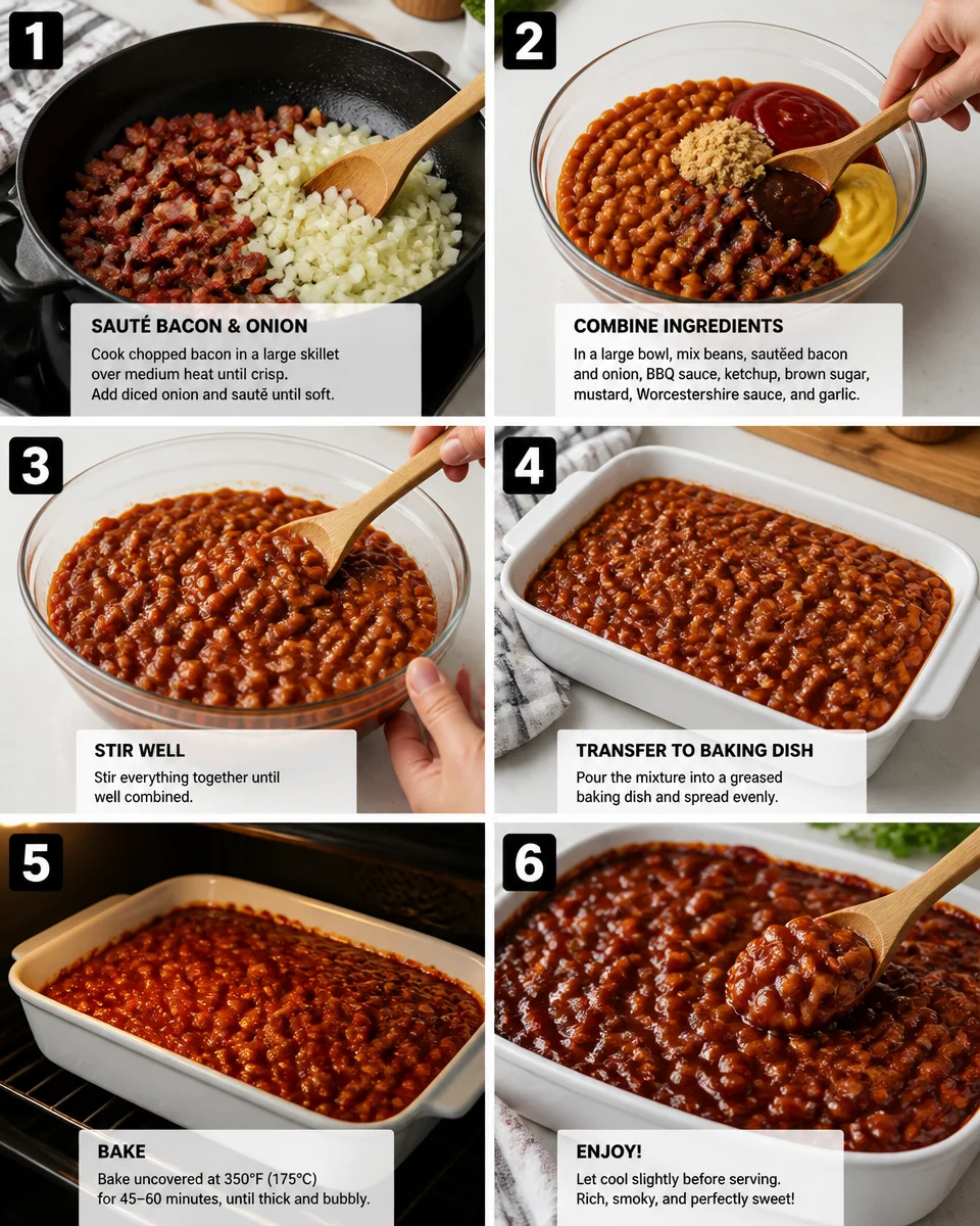 BBQ Baked Beans with Bacon and Brown Sugar