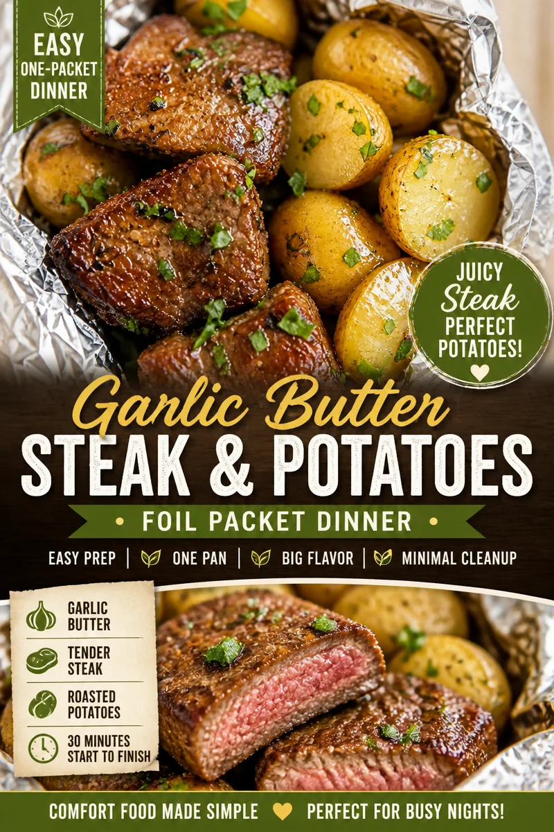 Cheesy Ground Beef and Potato Foil Packets
