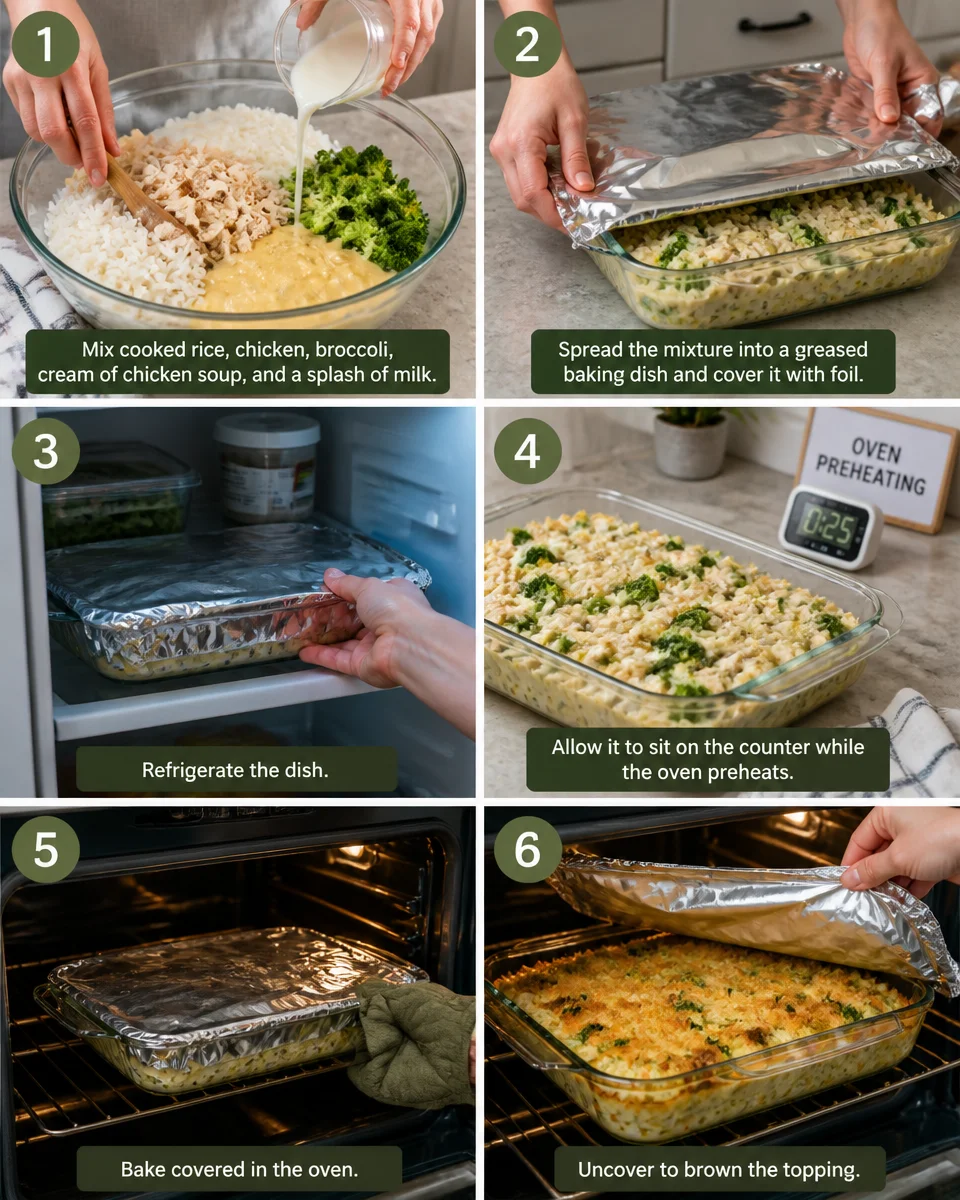 Chicken Broccoli Rice Casserole with Cream of Chicken
