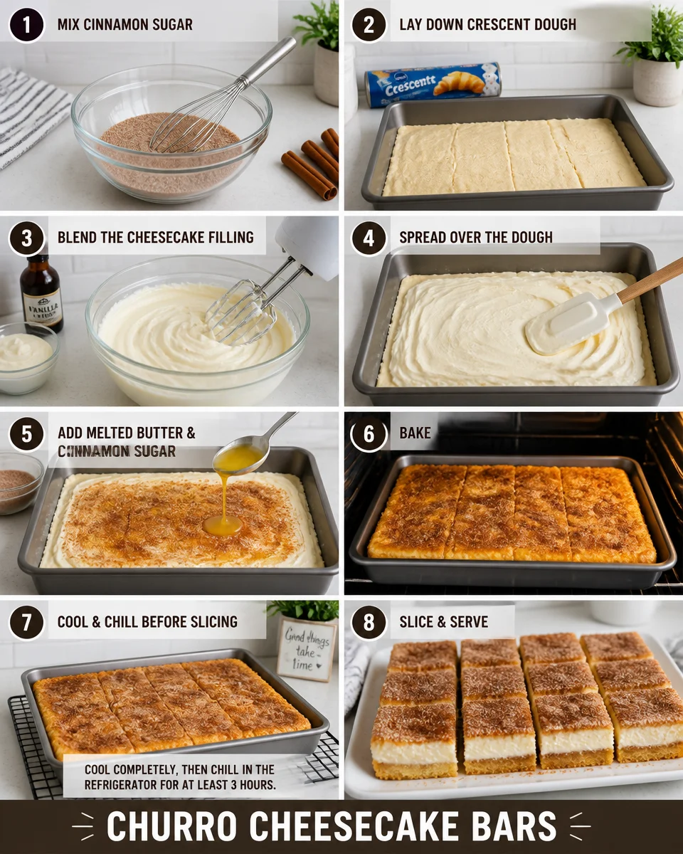 Churro Cheesecake Bars with Cinnamon Sugar