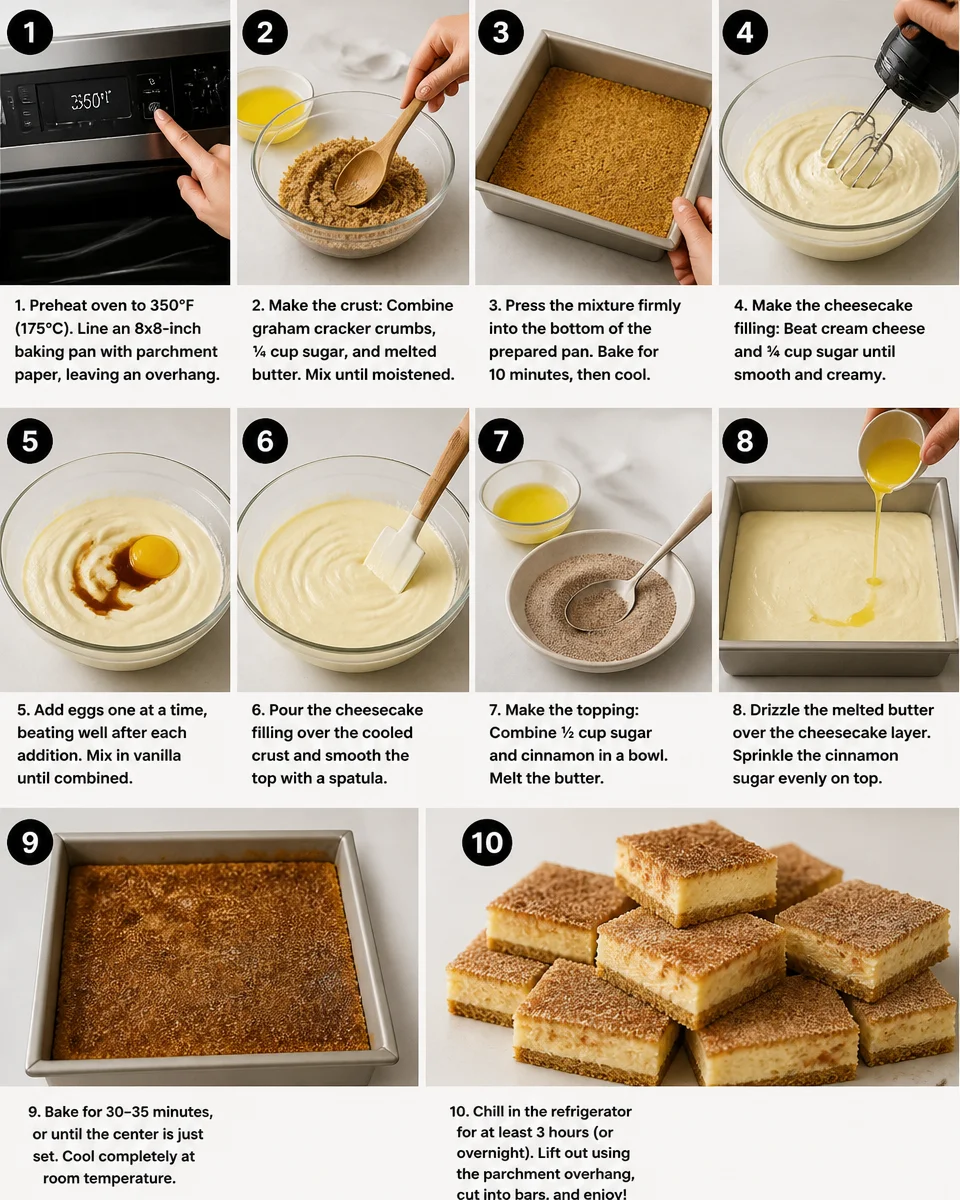 Churro Cheesecake Bars with Cinnamon Sugar