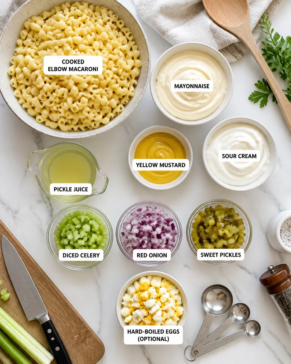 Classic Macaroni Salad with Creamy Dressing