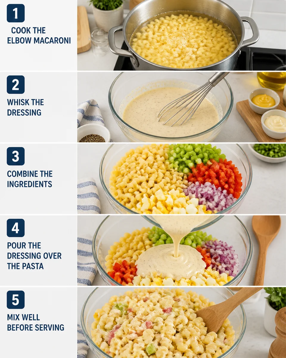Classic Macaroni Salad with Creamy Dressing