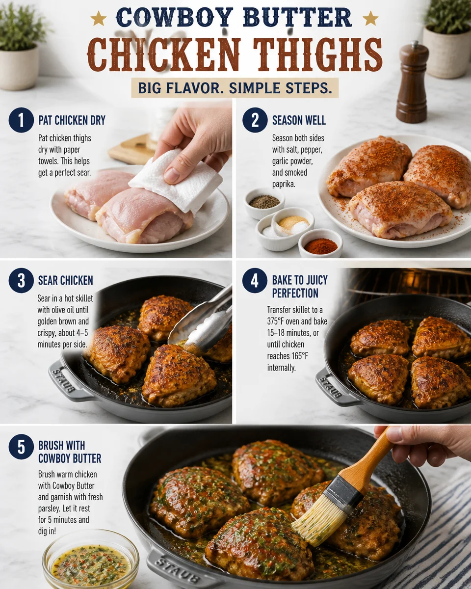 Cowboy Butter Chicken Thighs (The Best You'll Ever Make!)