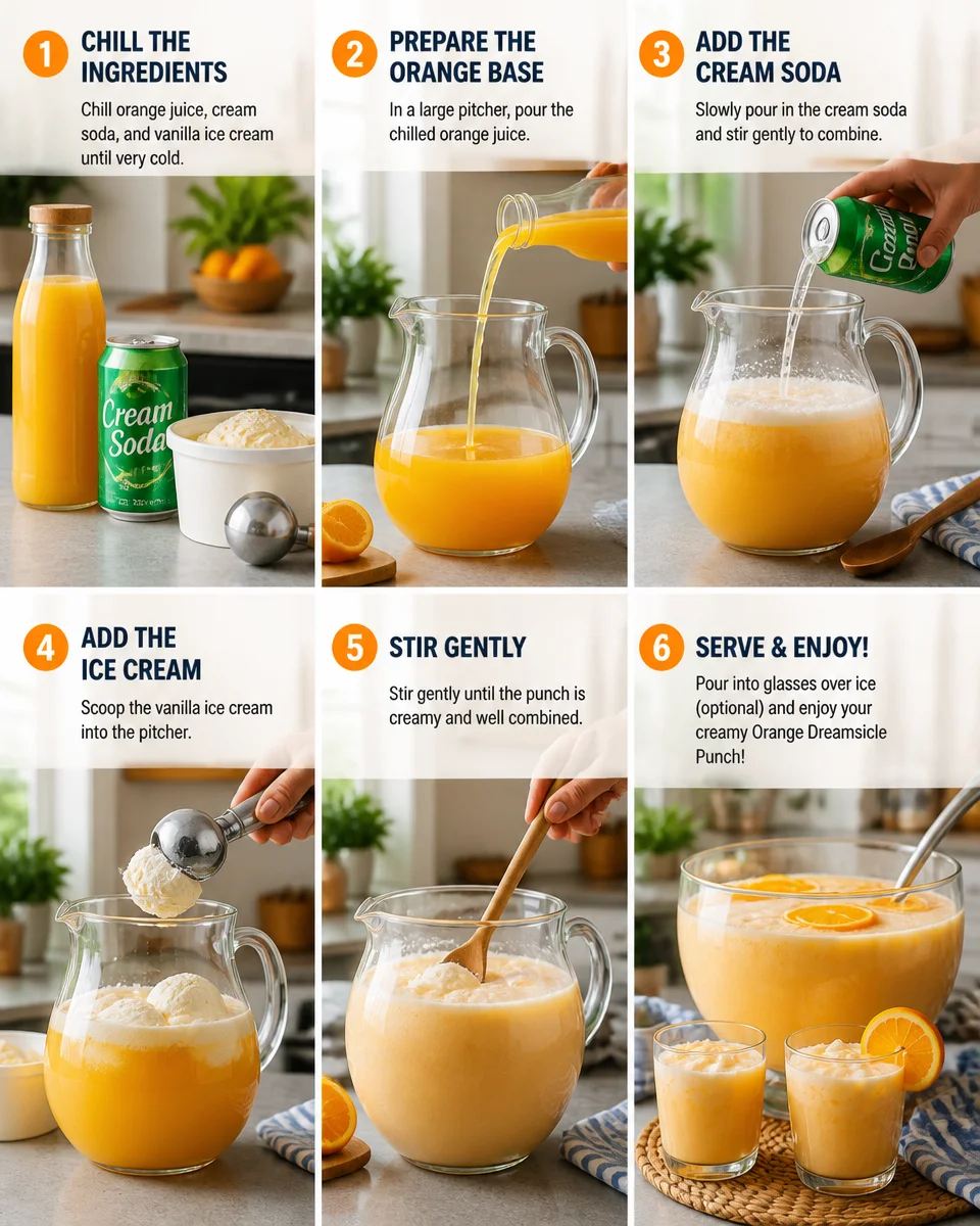 Creamy Orange Dreamsicle Punch