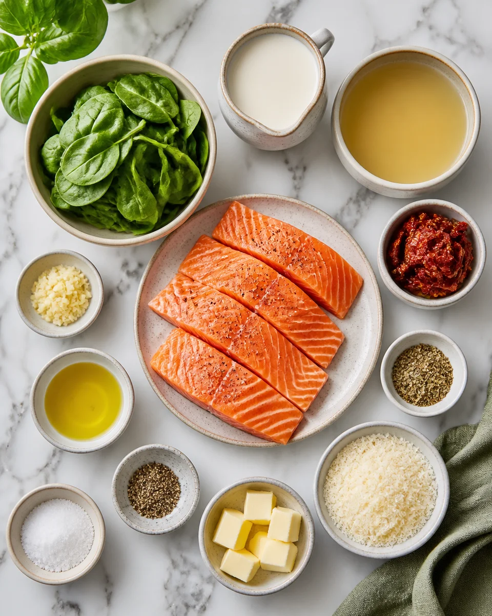 Creamy Tuscan Salmon with Sun-Dried Tomatoes