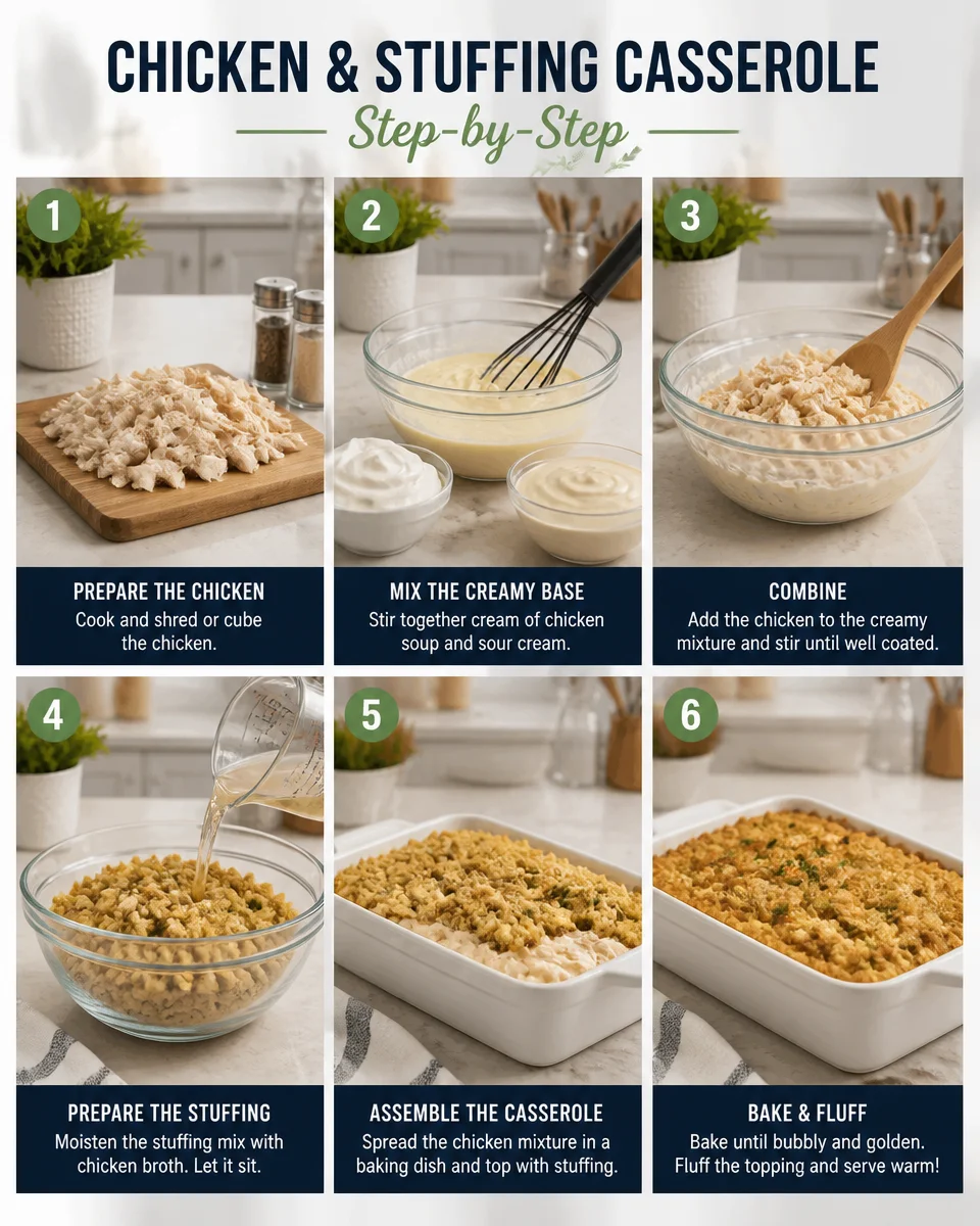 Crock Pot Chicken and Stuffing Casserole