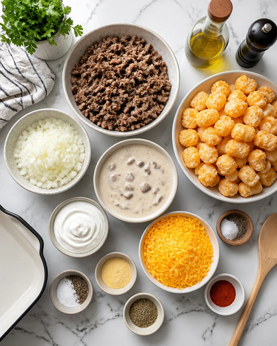 Crock Pot Tater Tot Casserole with Ground Beef