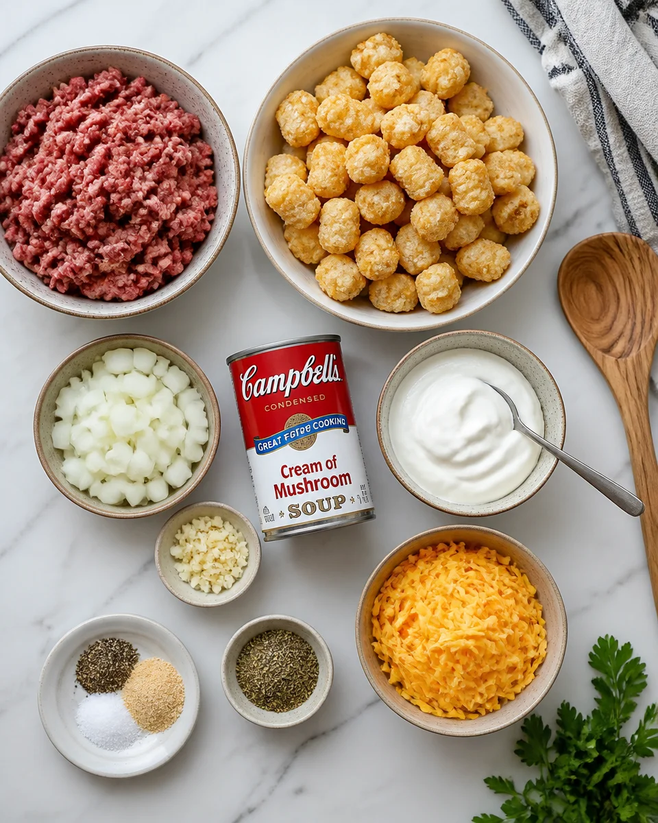 Crock Pot Tater Tot Casserole with Ground Beef