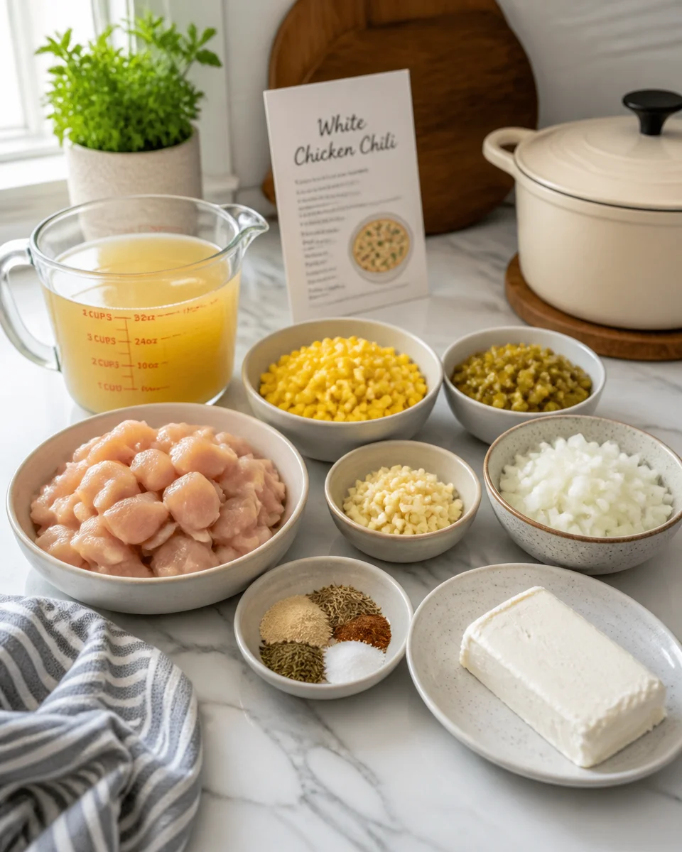 Crock Pot White Chicken Chili with Cream Cheese