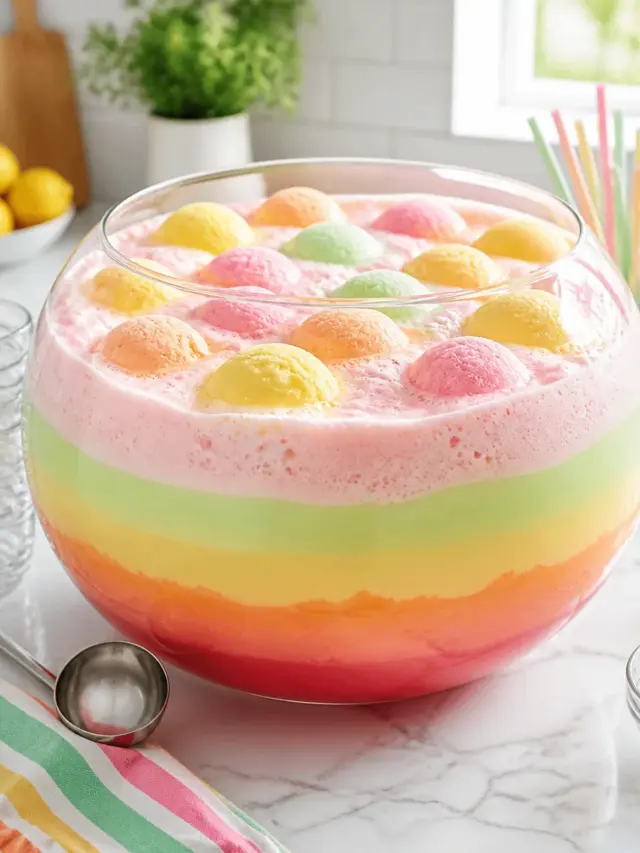 Rainbow Sherbet Punch Bowl