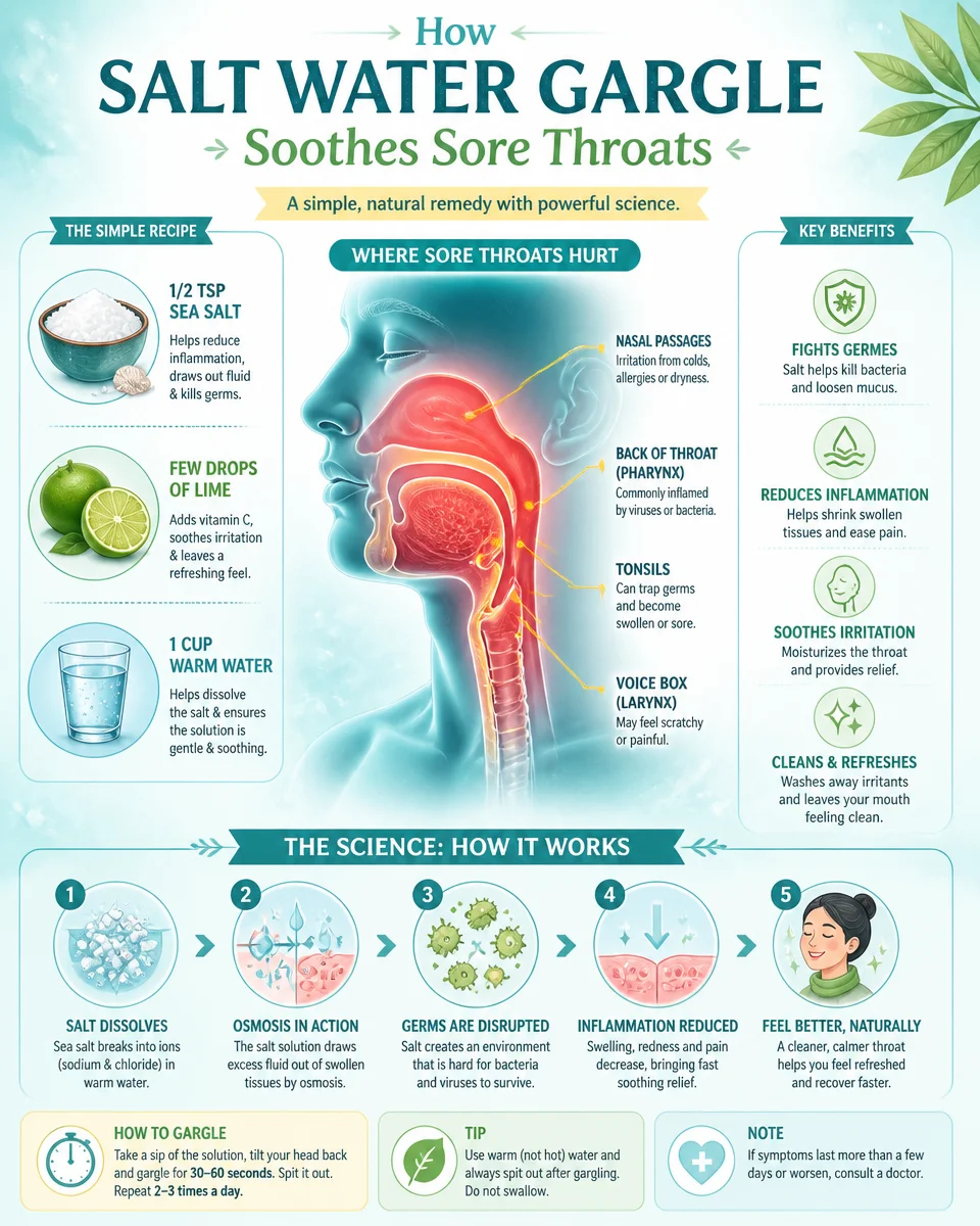 Did You Know Gargling Key Lime And Sea Salt Water Can Soothe A Sore Throat
