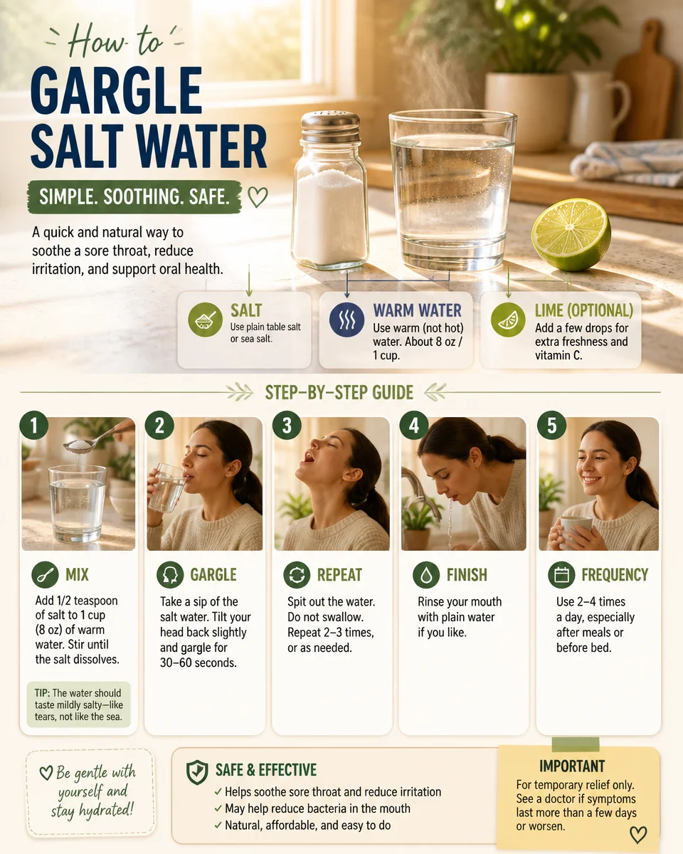 Did You Know Gargling Key Lime And Sea Salt Water Can Soothe A Sore Throat
