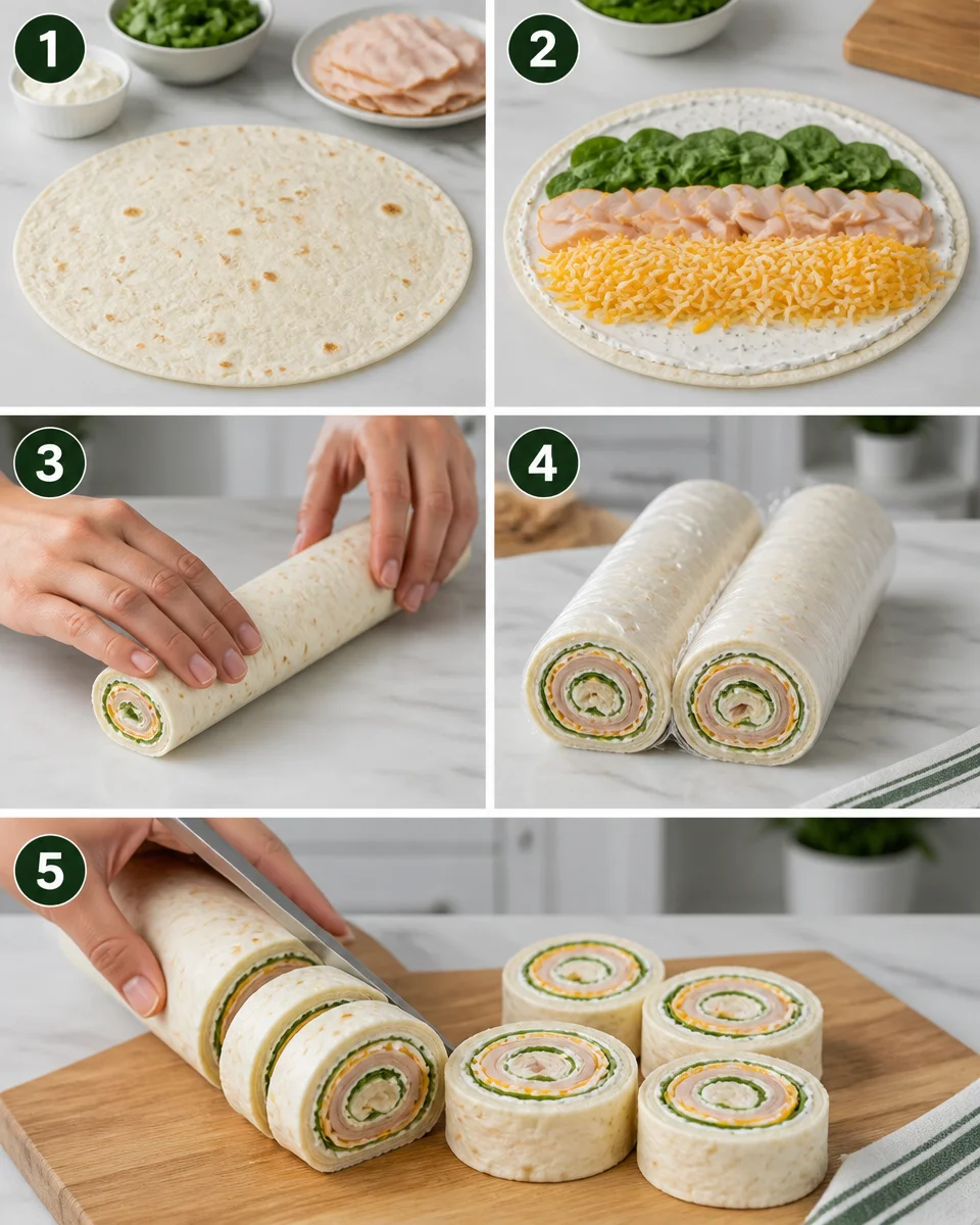 Easy Lunchbox Turkey and Cheese Pinwheels
