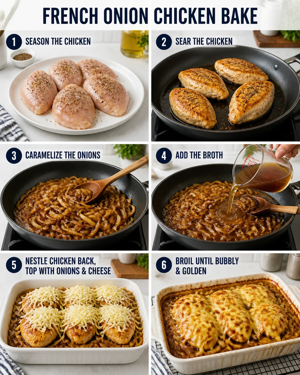 French Onion Chicken Bake (One Pan, 30 Minutes!)