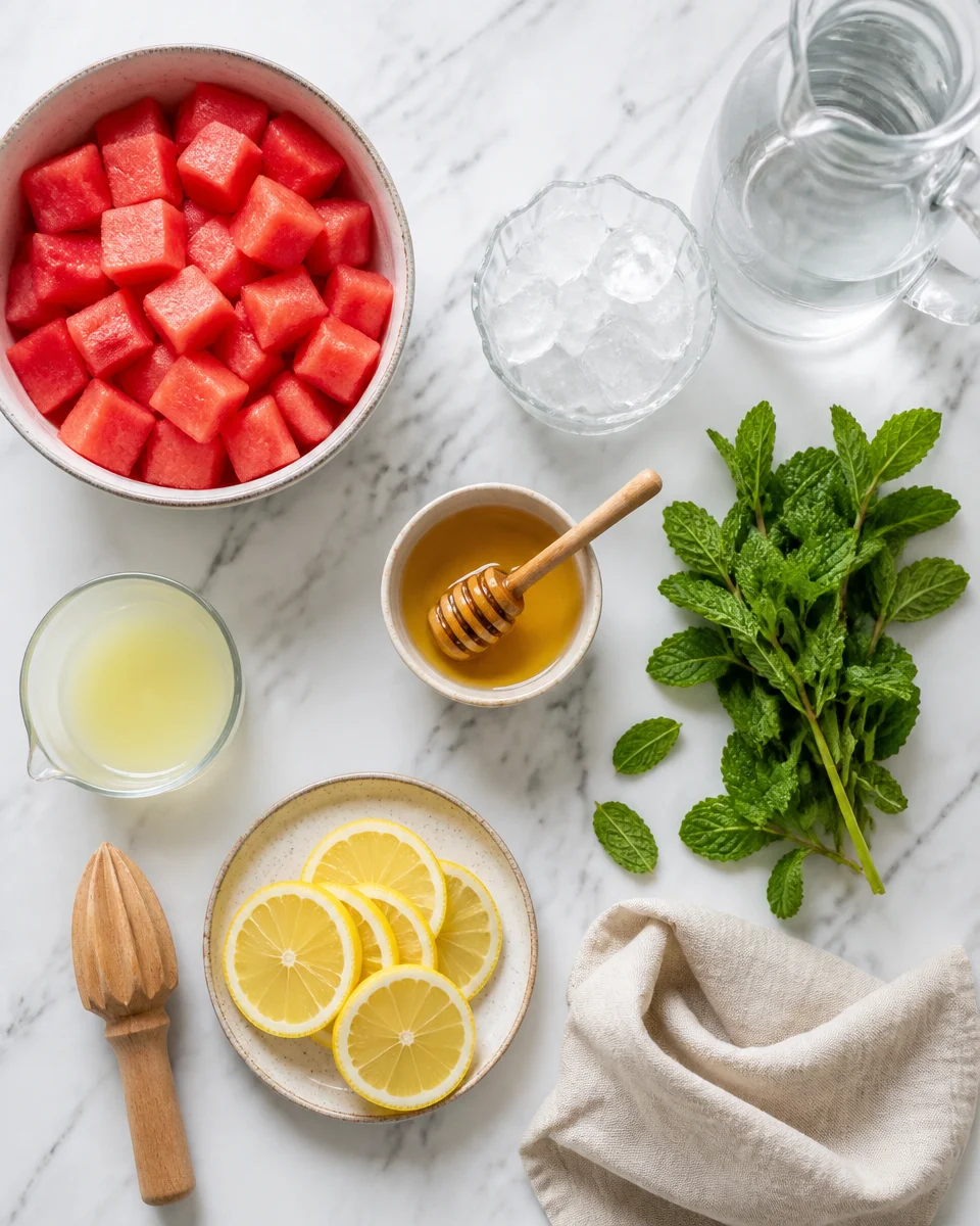 Green Watermelon Mint Lemonade